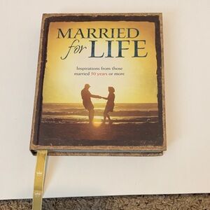 Inspirational 'Married for Life' Book with Gold Accents
